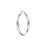 Créoles Argent 925 rhodié 4mm Ø 37mm - OR925006