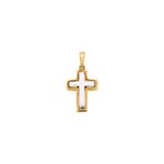 Kreuzanhänger 750/18 K Gelb-/ Weissgold - PP14-1201-1