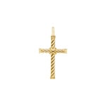 Cross Pendant 750/18 K Yellow Gold 37 x 20mm