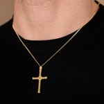 Kreuzanhänger 750/18 K Gelbgold 37 x 20mm - A11GG