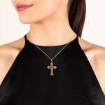 Kreuzanhänger 750/18 K Gelbgold 37 x 24mm - A18GG