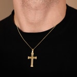 Cross Pendant 750/18 K Yellow Gold 39 x 19mm - A16GG