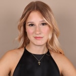 Cross Pendant 750/18 K Yellow Gold with Diamonds 0.03 ct H/si - AN-56689-GG