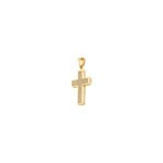 Kreuzanhänger 750/18 K Gelbgold mit Diamanten 0.18 ct H/si - A06GG