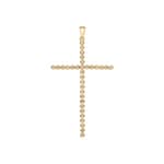 Kreuzanhänger 750/18 K Gelbgold mit Diamanten 0.20 ct H/si
