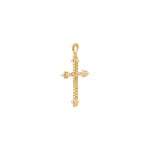 Cross Pendant 750/18 K Yellow Gold with Diamonds 0.26 ct H/si - AN-31178-GG