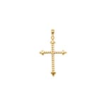 Cross Pendant 750/18 K Yellow Gold with Diamonds 0.26 ct H/si - AN-31178-GG