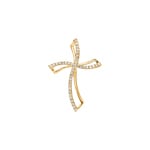 Kreuzanhänger 750/18 K Gelbgold mit Diamanten 0.31 ct H/si