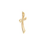 Cross Pendant 750/18 K Yellow Gold with Diamonds 0.31 ct H/si - AN-35164-GG