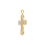 Cross Pendant 750/18 K Yellow Gold with Diamonds 0.51 ct H/si - AN-27708-GG