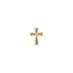Cross Pendant 750/18 K Yellow Gold with Sapphires & Diamonds 0.08 ct H/si