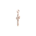 Kreuzanhänger 750/18 K Roségold mit Diamanten 0.05 ct H/si - AN-56691-RG