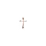 Kreuzanhänger 750/18 K Roségold mit Diamanten 0.069 ct H/si