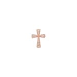 Cross Pendant 750/18 K Rose Gold with Diamonds 0.15 ct H/si
