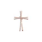 Kreuzanhänger 750/18 K Roségold mit Diamanten 0.35 ct H/si