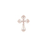 Kreuzanhänger 750/18 K Roségold mit Diamanten 0.36 ct H/si