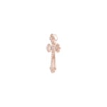 Cross Pendant 750/18 K Rose Gold with Diamonds 0.36 ct H/si - AN-44570-RG