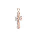 Kreuzanhänger 750/18 K Roségold mit Diamanten 0.51 ct H/si - AN-27708-RG