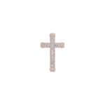 Kreuzanhänger 750/18 K Roségold mit Diamanten 0.87 ct H/si