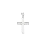 Cross Pendant 750/18 K White Gold 31 x 21mm