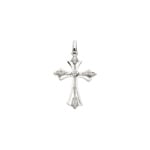Kreuzanhänger 750/18 K Weissgold mit Diamanten 0.03 ct H/si