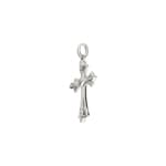 Cross Pendant 750/18 K White Gold with Diamonds 0.03 ct H/si - AN-56689-WG