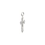 Pendentif croix or gris 750/18 ct avec diamants 0.05 ct H/si - AN-56691-WG
