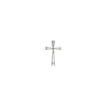 Cross Pendant 750/18 K White Gold with Diamonds 0.069 ct H/si