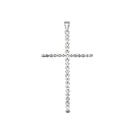 Cross Pendant 750/18 K White Gold with Diamonds 0.20 ct H/si - AN-22979-WG