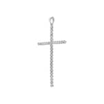 Cross Pendant 750/18 K White Gold with Diamonds 0.20 ct H/si - AN-22979-WG