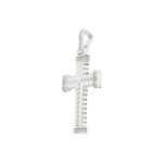Cross Pendant 750/18 K White Gold with Diamonds 0.23 ct H/si - A09WG