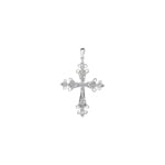 Kreuzanhänger 750/18 K Weissgold mit Diamanten 0.34 ct H/si