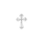 Pendentif croix or gris 750/18 ct avec diamants 0.36 ct H/si
