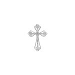 Pendentif croix or gris 750/18 ct avec diamants 0.36 ct H/si - AN-44570-WG