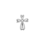 Kreuzanhänger 750/18 K Weissgold mit Diamanten 0.41 ct H/si