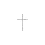 Cross Pendant 750/18 K White Gold with Diamonds 0.50 ct H/si