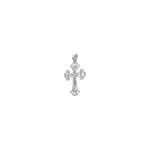 Pendentif croix argent 925 rhodié avec zircone 22 x 30mm - AH925025