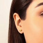 Clous d'oreilles boule or jaune 750/18 ct Ø 5mm - 802051.6GG