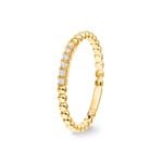 Bague or jaune 750/18 ct avec diamants 0.05ct H/si