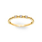 Kugelring 750/18 K Gelbgold mit Diamanten 0.08 ct H/si - RO5GG