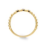 Kugelring 750/18 K Gelbgold mit Diamanten 0.08 ct H/si - RO5GG