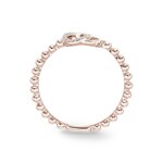 Kugelring 750/18 K Roségold mit Diamanten 0.04 ct H/si - RI-41389-RG