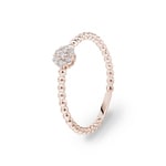 Kugelring 750/18 K Roségold mit Diamanten 0.10 ct H/si