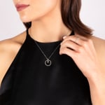 Kugelring 750/18 K Weissgold mit Diamanten 0.08 ct H/si - RO5WG