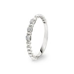 Bague or gris 750/18 ct avec diamants 0.08ct H/si