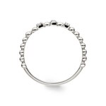 Kugelring 750/18 K Weissgold mit Diamanten 0.08 ct H/si - RO5WG