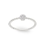 Dots Ring 750/18 K White Gold with Diamonds 0.10 ct H/si - RI-39530-WG