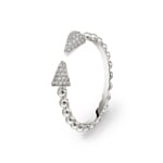Kugelring 750/18 K Weissgold mit Diamanten 0.12 ct H/si