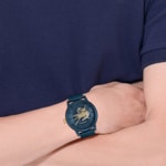 Lacoste 12.12 Automatic Leder Blau - 2011385