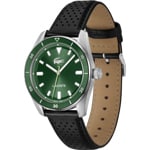 Lacoste Boston En Cuir Noir / Argenté & Vert 39mm - 2011423